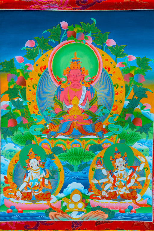 (image for) Amitayus w White Tara, Namgyalma (Downloadable Photo)